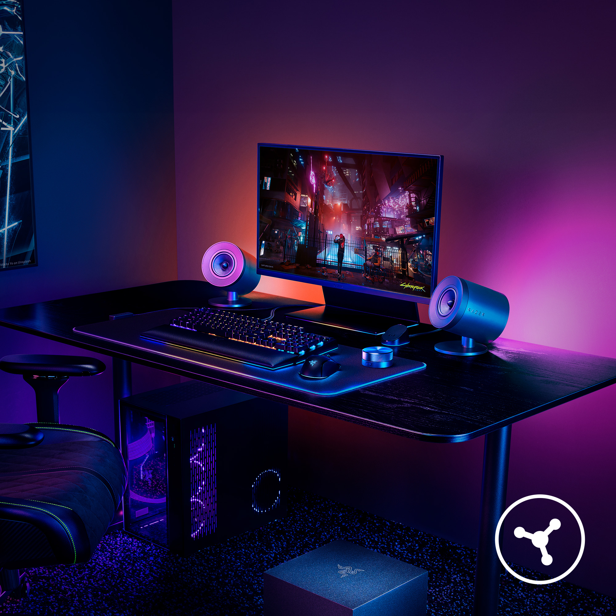 Razer Wireless Control Pod - Thiết bị điều khiển không dây cho thiết bị ngoại vi và loa