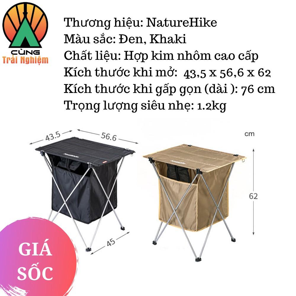 Bàn Xếp Dã Ngoại Di Động Cầm tay Siêu nhẹ cho Du Lịch Picnic Cắm Trại Câu cá NatureHike NH19JJ084