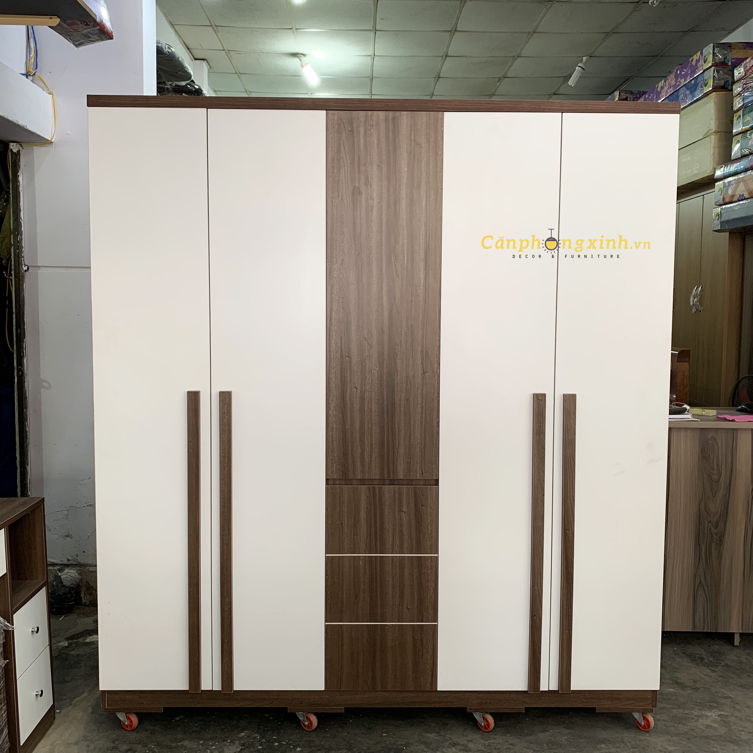 Tủ áo 5 cánh gỗ cn MDF CPX-T01