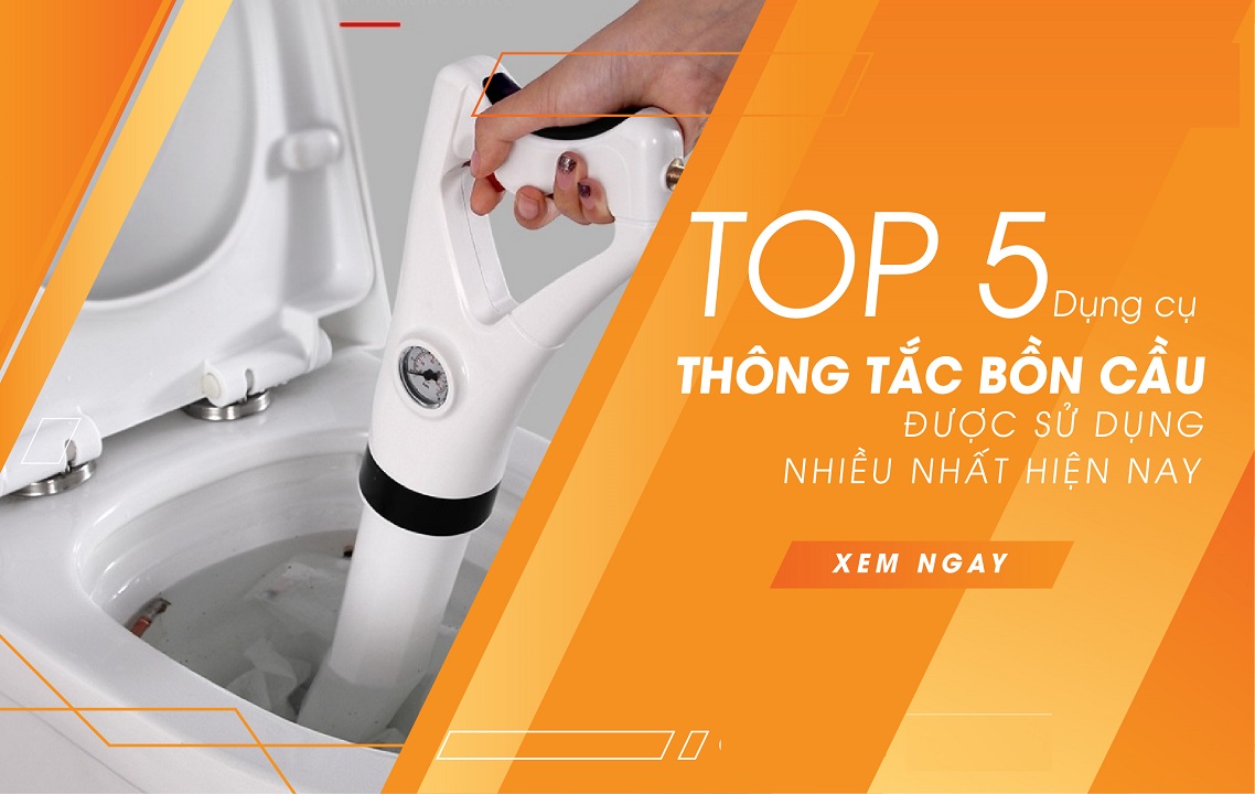 Dụng cụ thông tắc bồn cầu, toilet, lavabo, ống nước, nhà vệ sinh bằng hơi khí nén AGT Cực Mạnh 8kgf/cm - Nhựa ABS Cao Cấp