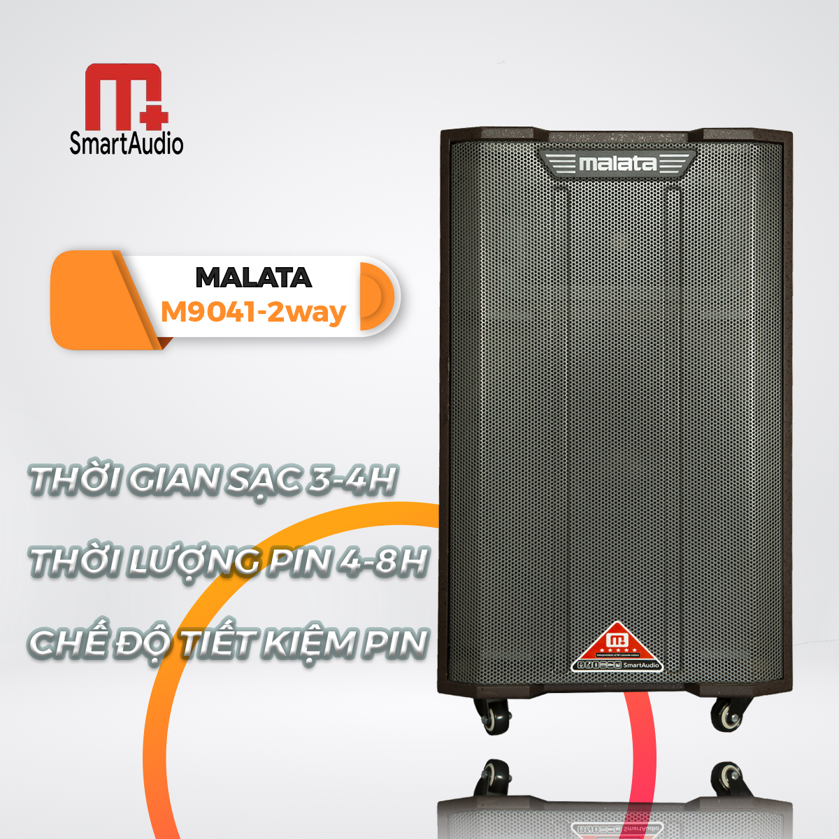 Loa kéo di động Malata 9040Y Loa kéo Karaoke Công Suất Lớn Kết Nối Bluetooth Hàng chính hãng 100% BH 12 Tháng