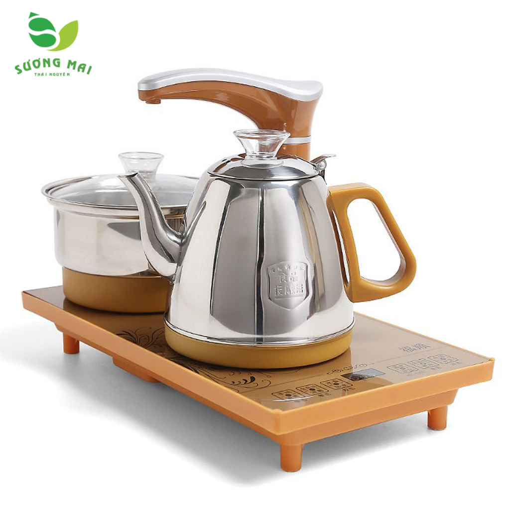 Bàn trà điện thông minh Phúc Lộc – Ấm chén đen