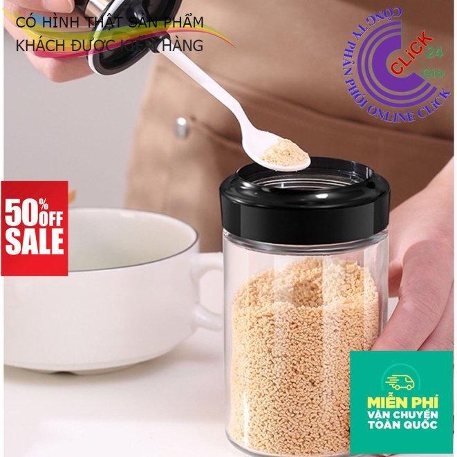 Hủ/Lọ Thủy Tinh Đựng Gia Vị - Có Kèm Muỗng/Thìa Tiện Lợi - Hàng Cao Cấp
