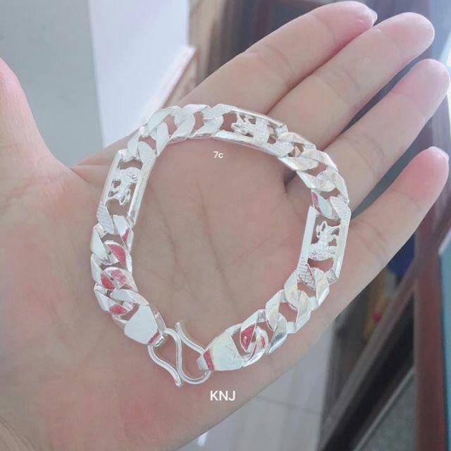 Lắc tay nam bạc chuẩn 100% hình sư tử