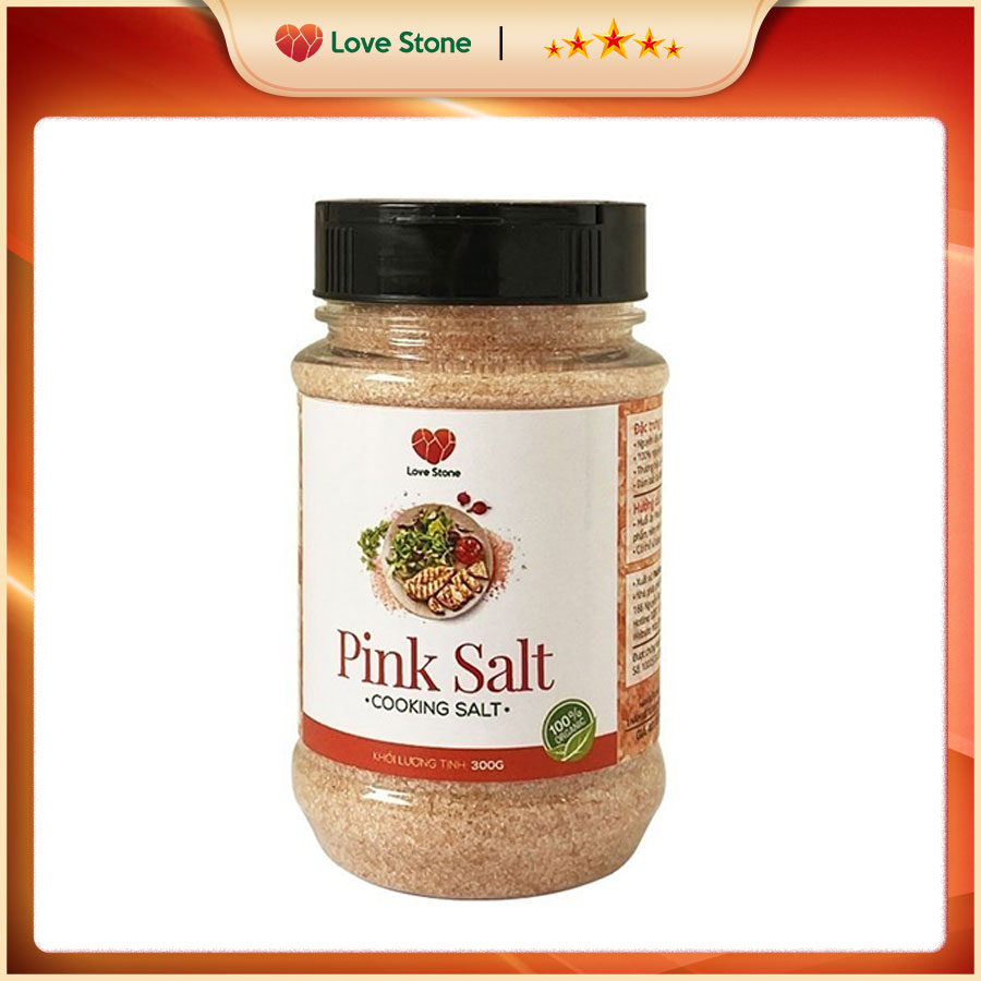Muối ăn (Pink Salt) Himalaya Love Stone – Theo Tiêu Chuẩn Muối Ăn Bộ Y Tế