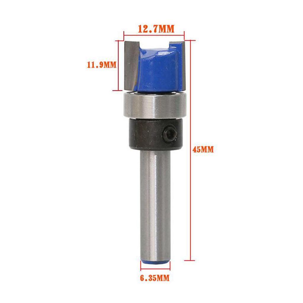 2Pcs/Set 1/4 Shank Top Bearing Flush Trim Router Bit Woodworking Cutter 2019