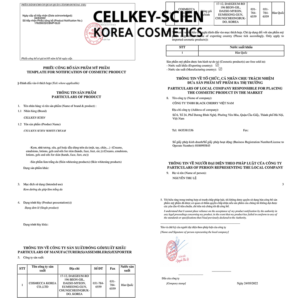 Combo 2 Kem Dưỡng Ẩm Trắng Da Ban Đêm Tế Bào Gốc Phục Hồi Trẻ Hoá Da Và Chống Lão Hoá Cellkey-Scien White Cream (60g)