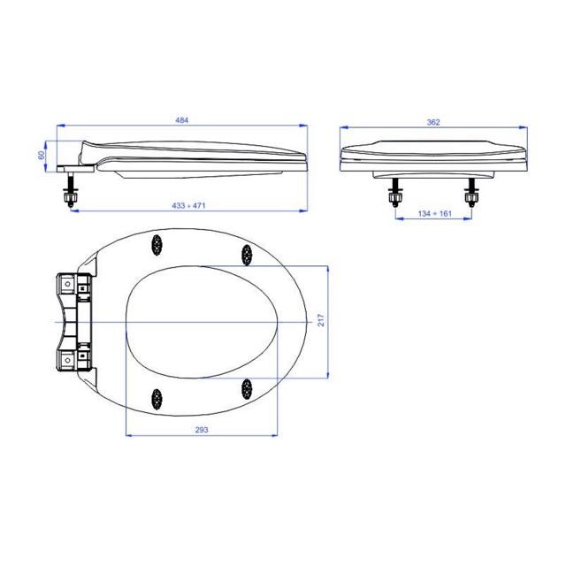 Nắp bàn cầu đa năng đóng êm HA31, siêu bền, nhựa ABS, hàng Việt Nam chất lượng cao