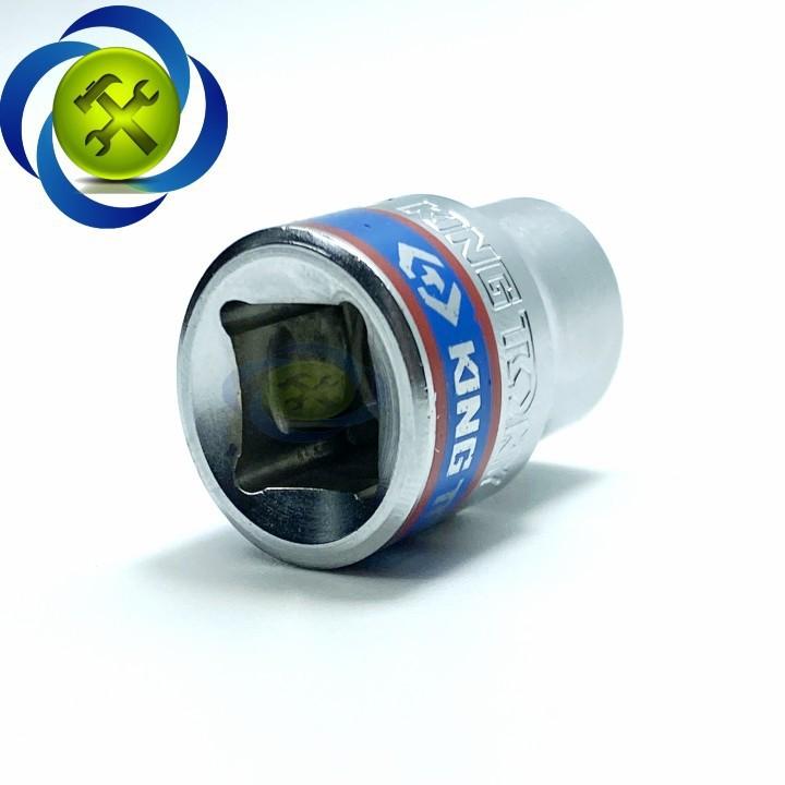 Tuýp 14mm loại 3/8 có 6 cạnh màu trắng loại ngắn Kingtony 333514M
