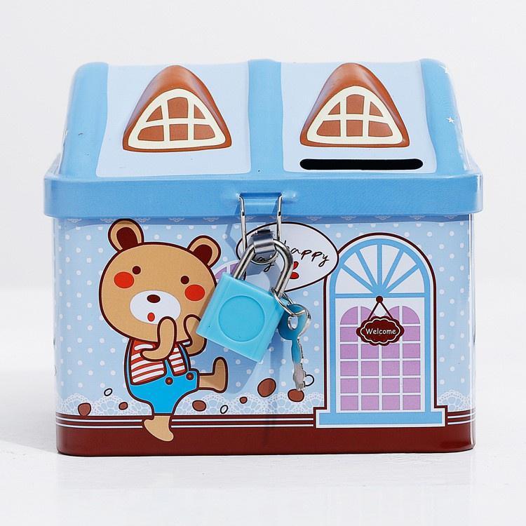 Két sắt mini tiết kiệm hình ngôi nhà