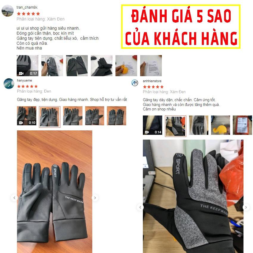 Gang tay chống nắng nam SPORT cảm ứng giữ ấm mùa đông chống gió sương lạnh Tất Bao tay chống nắng nam nữ xe máy đi phượt