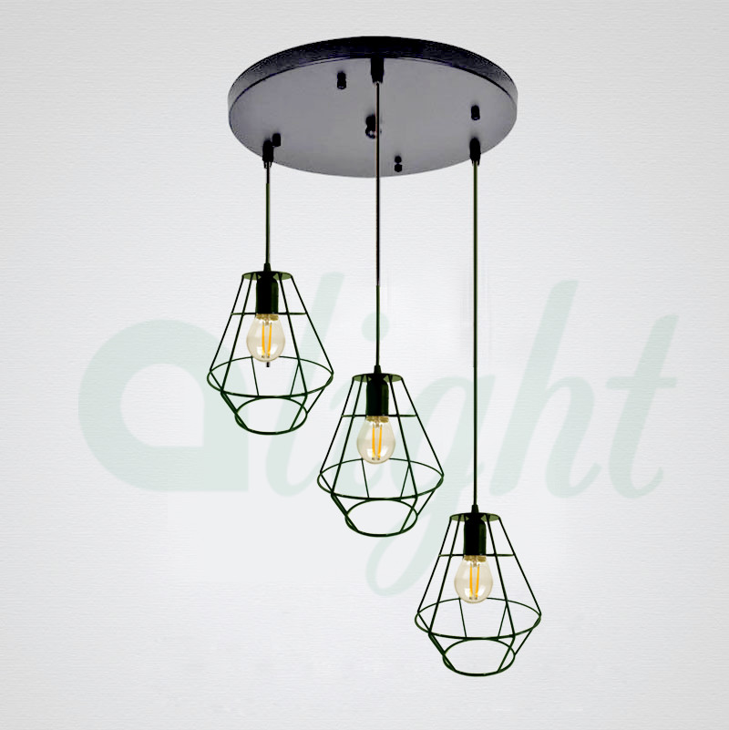 Đèn thả trần + KÈM BÓNG 4W, đèn trang trí decor hình trụ tròn phù hợp cho nhiều không gian