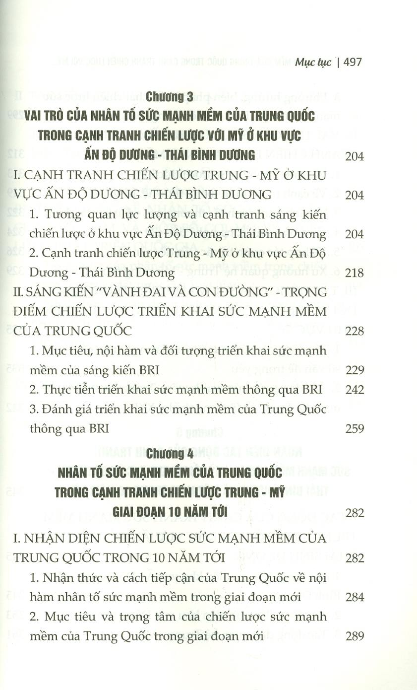 SỨC MẠNH MỀM CỦA TRUNG QUỐC TRONG CẠNH TRANH CHIẾN LƯỢC VỚI MỸ Ở KHU VỰC ẤN ĐỘ DƯƠNG - THÁI BÌNH DƯƠNG: TÁC ĐỘNG VÀ HÀM Ý ĐỐI VỚI VIỆT NAM  - Đinh Thị Hiền Lương - Nxb Chính trị Quốc gia Sự thật – bìa mềm