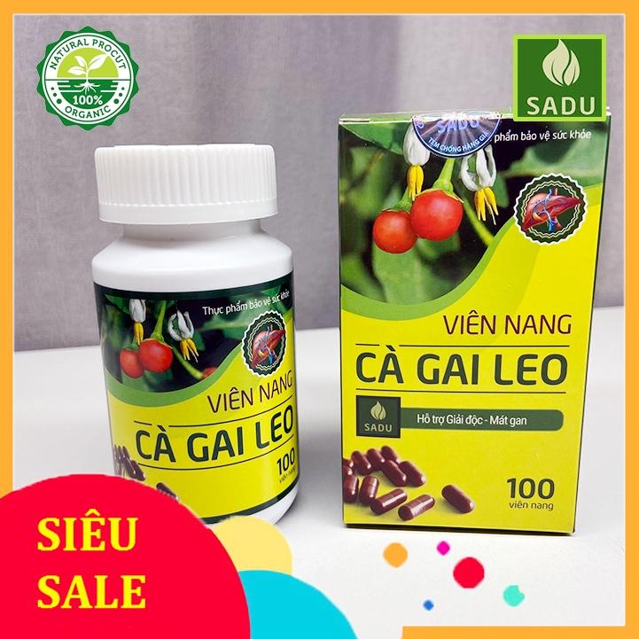 Viên nang cà gai leo 100v hỗ trợ Thải độc, mát gan, tăng cường chức năng gan, 1 hộp 60 viên