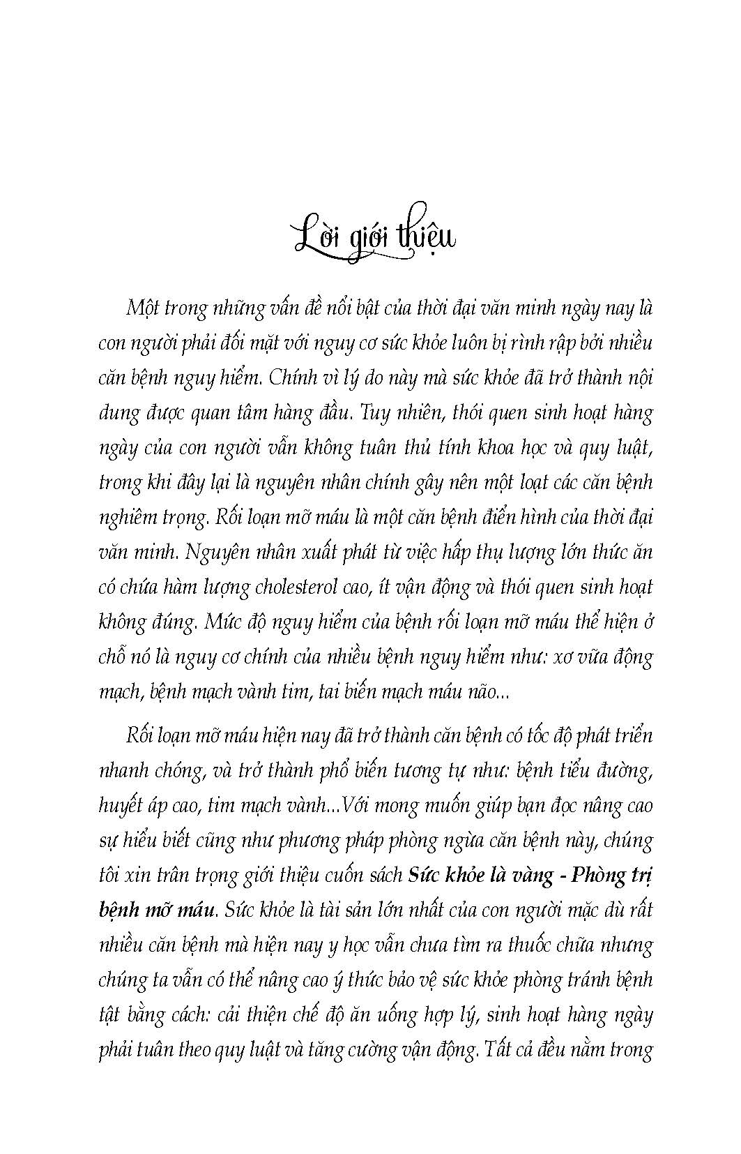 Sức Khỏe Là Vàng - Phòng Trị Bệnh Mỡ Máu
