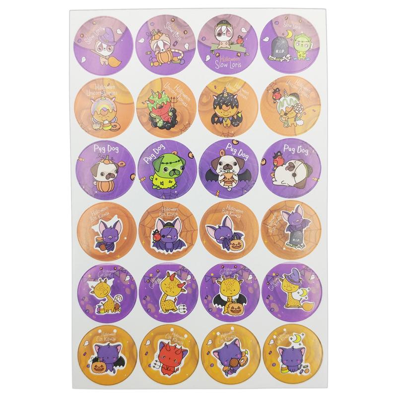Bộ 240 Hình Sticker Cổ Động Halloween 01 - Teenage