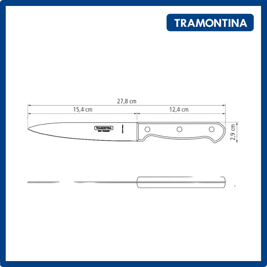 Dao Nhà Bếp 15cm Polywood Tramontina 21139/196 Sản Xuất Tại Brazil - Hàng Chính Hãng