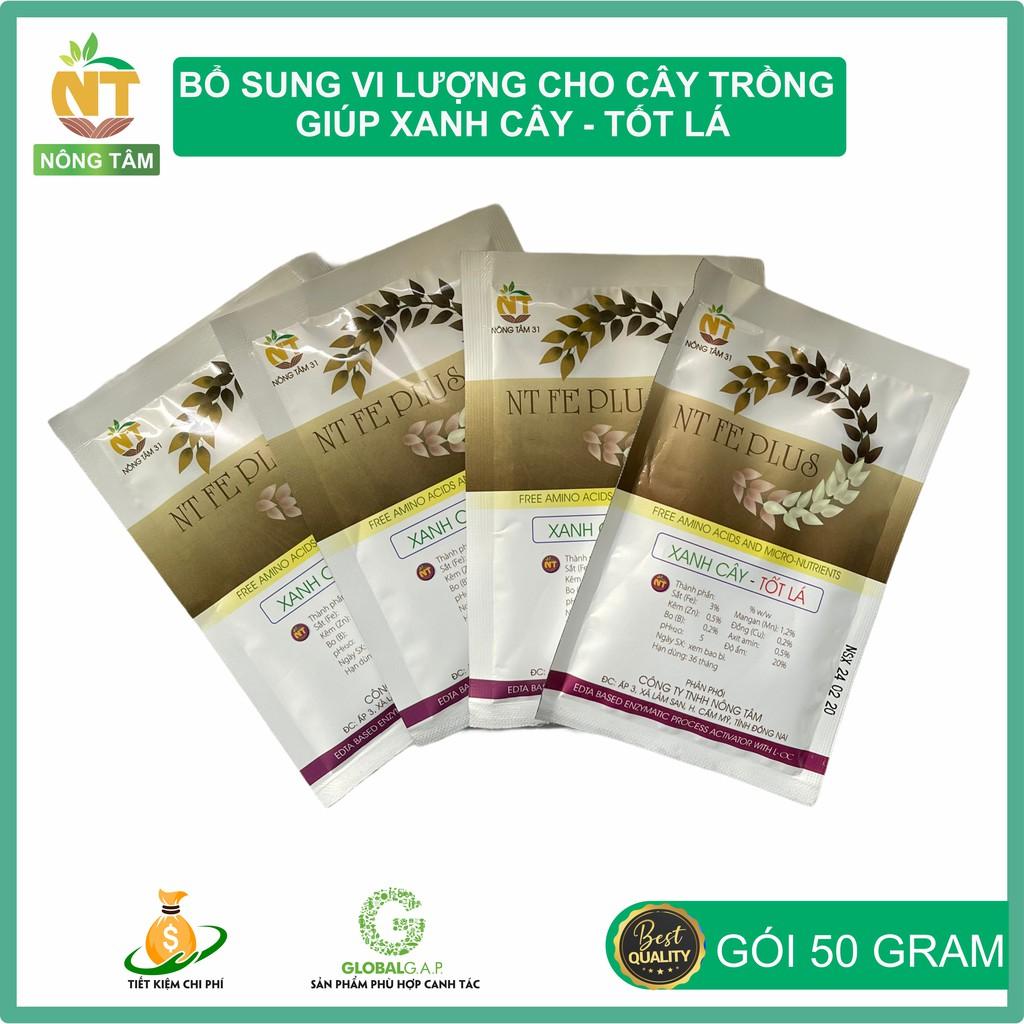 Phân bón lá FE PLUS bổ sung vi lượng cho rau màu, thanh long, cây ăn quả, gói 50gr