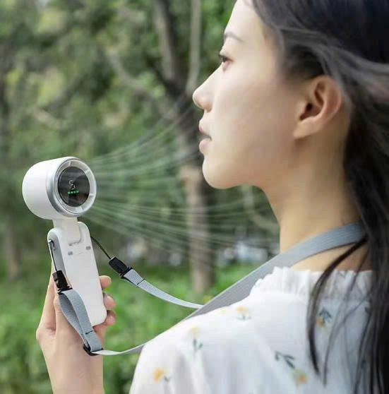 [KoSuyTu] Quạt ION Cầm Tay - 5 Tốc Độ Gió Hiển Thị Màn Hình Led, Pin Trâu 4000mAh, Xoay 180 Độ, Gấp Gọn, Có Dây Đeo