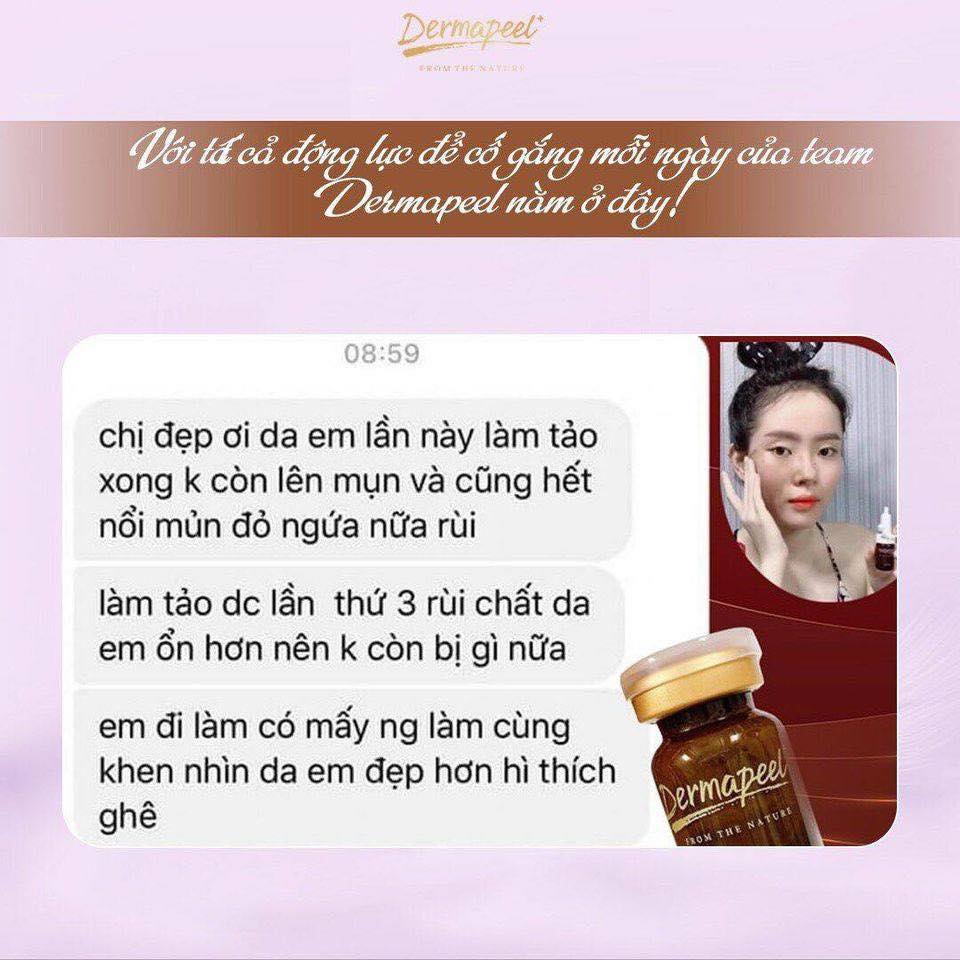 Tảo Trứng Cá Tuyết Dermapeel 1 lọ 6ml Giảm sưng, se cồi mụn, ngừa mụn tái phát Hạn chế thâm sạm sau mụn, da trắng hồng đều màu