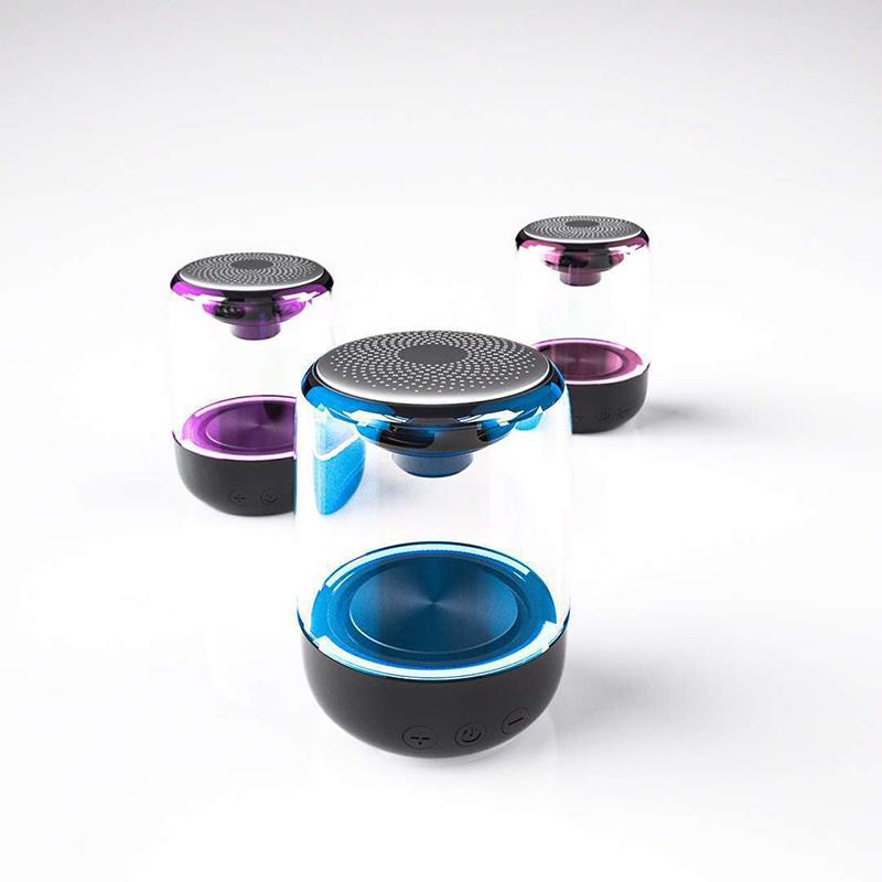 Điện thoại di động loa bluetooth chất lượng cao ánh sáng đầy màu sắc không dây loa nhỏ loa siêu loa Color: White Flagship Model