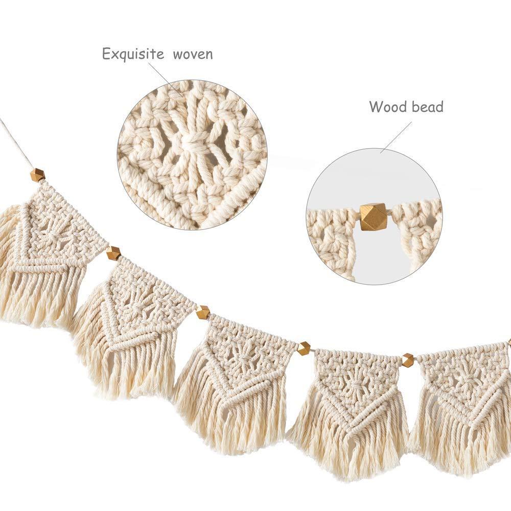 Trang trí Macrame Tường treo sang trọng Tapisserie dệt tường cho phòng khách Căn hộ Phòng ngủ Trang trí phòng cưới Trang trí nhà, 25cm x 100cm