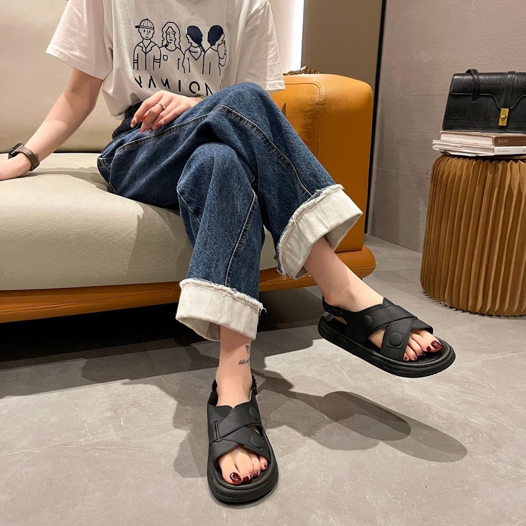 CHZK Sandal nữ thời trang 2023 mới nhất, sandal đế xuồng siêu êm, siêu nhẹ