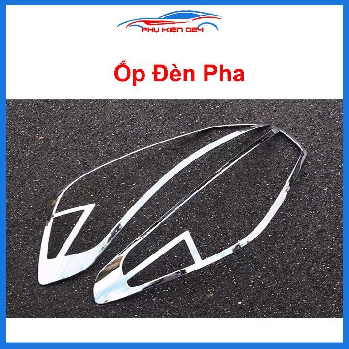 Ốp viền đèn pha hậu mạ crom Tucson 2016-2017-2018-2019-2020-2021 chống trầy trang trí bảo vệ xe