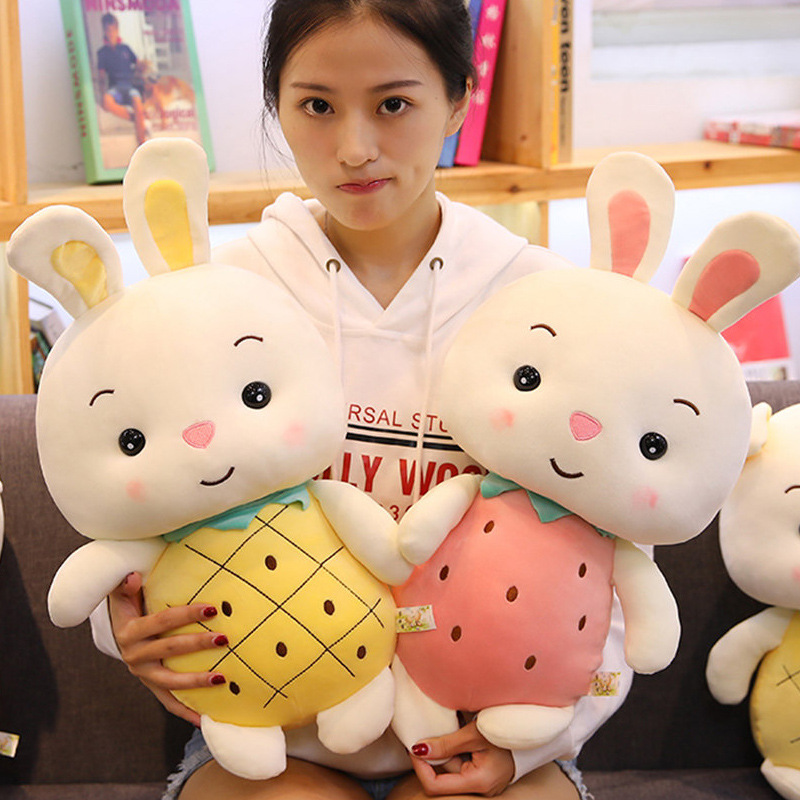 Gấu Bông Thỏ Trái Cây Siêu Mềm Mịn Siêu Đáng Yêu (25cm----&gt;60cm) Vải Miniso 4 Chiều Mềm Mại Êm Ái, An Toàn Cho Người Sử Dụng