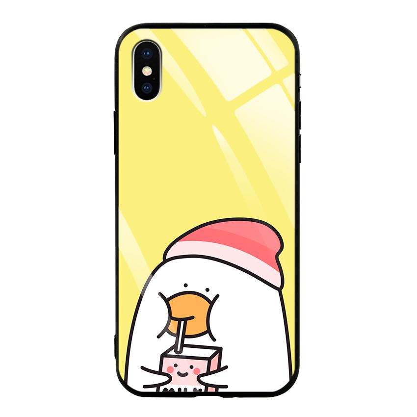 Ốp Lưng Kính Cường Lực cho điện thoại Iphone X / XS - 03005 7900 DUCK03 - Hàng Chính Hãng
