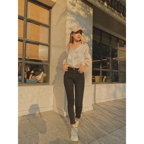 Quần Jean nữ skinny ôm trơn co dãn