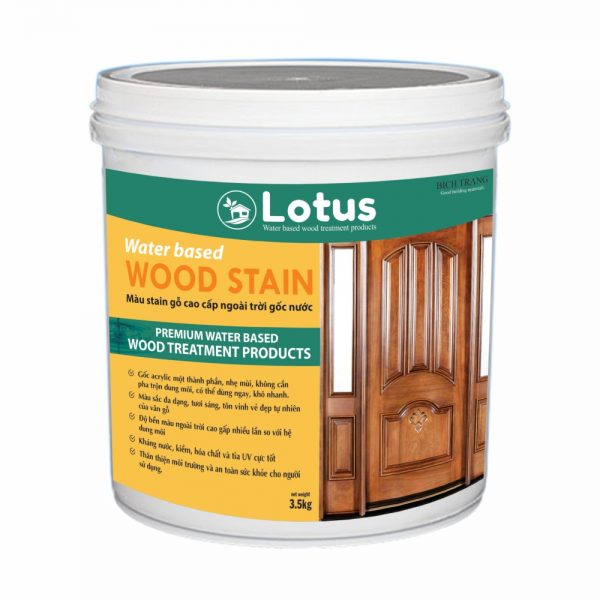 Sơn gỗ - Màu stain gỗ, không dung môi, không phai màu, an toàn, hệ nước - Lotus wood stain