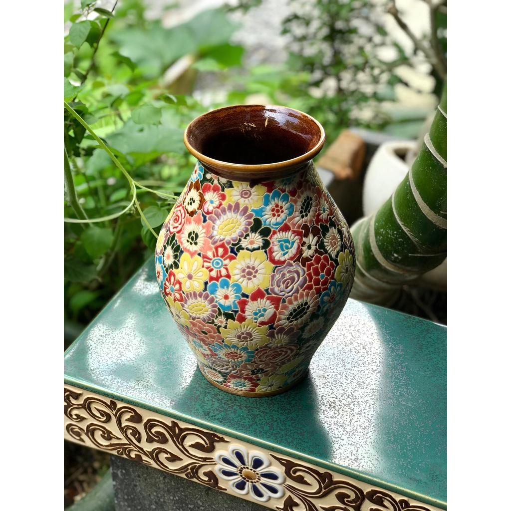 BÌNH BÁCH HOA 25CM GỐM SỨ NAM BỘ CẮM BÔNG TRANG TRÍ DECOR