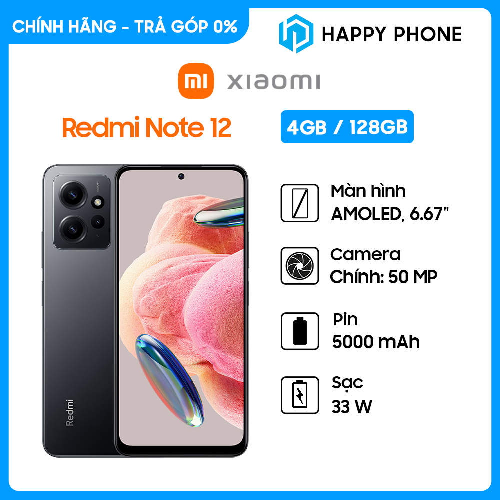 Điện thoại Xiaomi Redmi Note 12 (4GB/128GB) - Hàng chính hãng