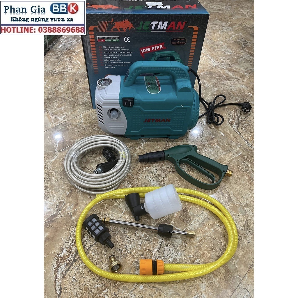 MÁY RỬA XE CAO CẤP JETMAN CHÍNH HÃNG, 100% DÂY ĐỒNG, BẢO HÀNH 1 NĂM