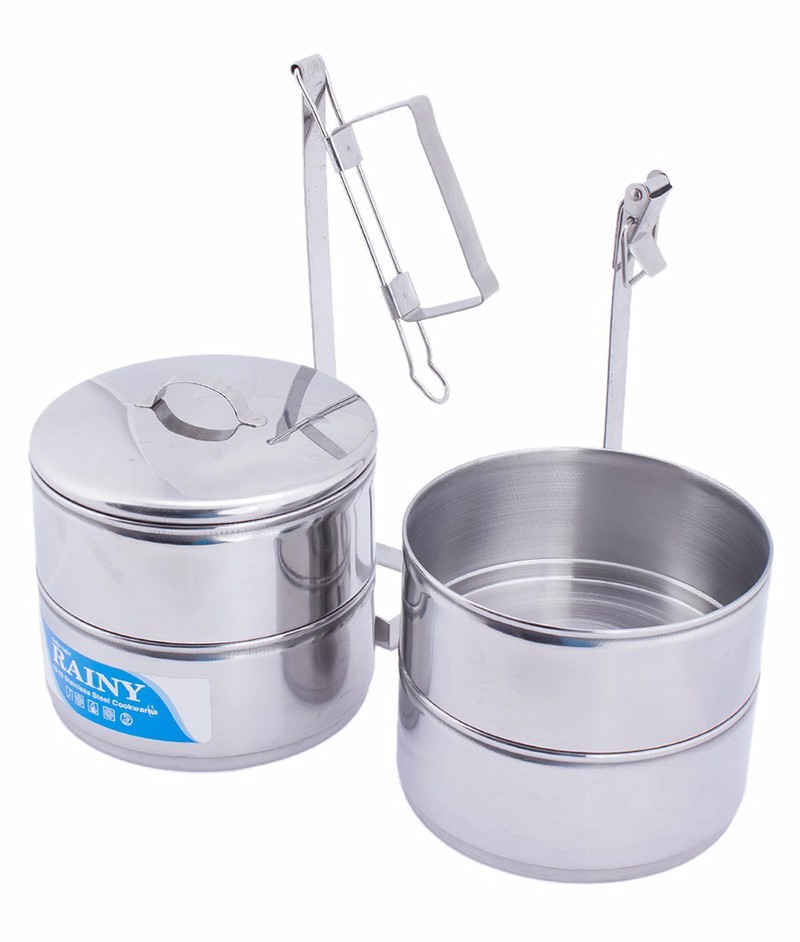 Camen đựng cơm Rainy Inox 4 Ngăn - Hàng Chính Hãng