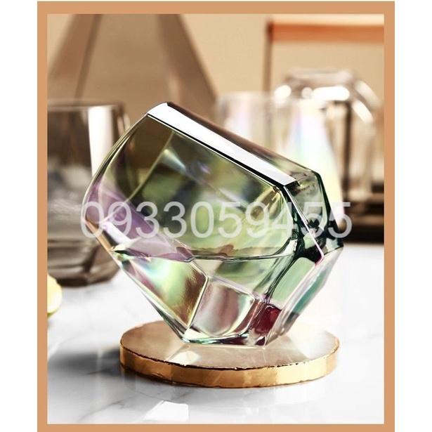 Bộ 6 ly thủy tinh uống trà đá - ly cốc vuông lùn uống nước