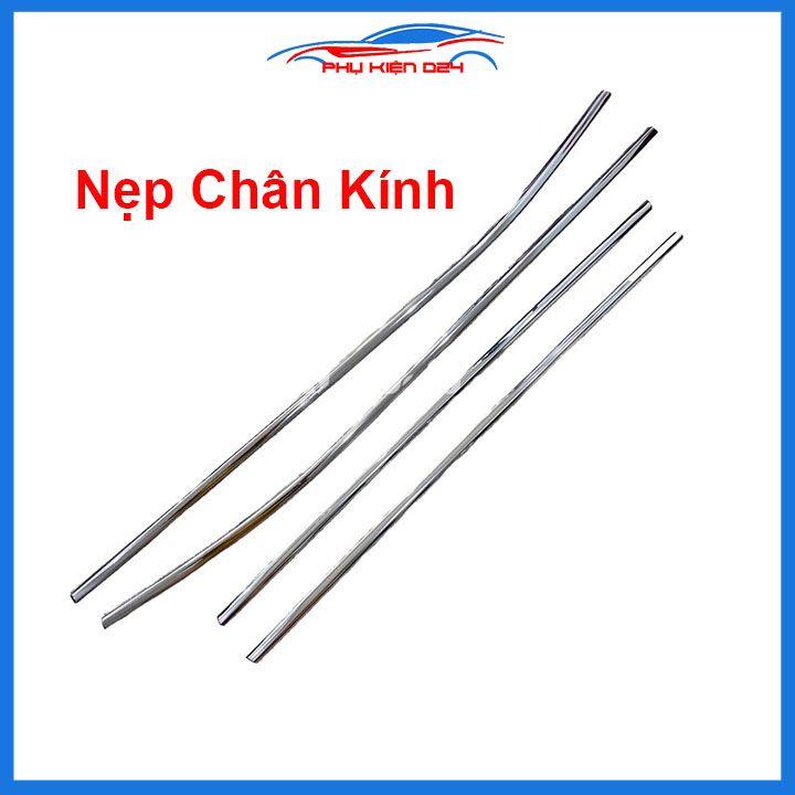 Bộ nẹp viền chân kính cong kính Creta 2022-2023 Inox sáng bóng chuẩn form xe