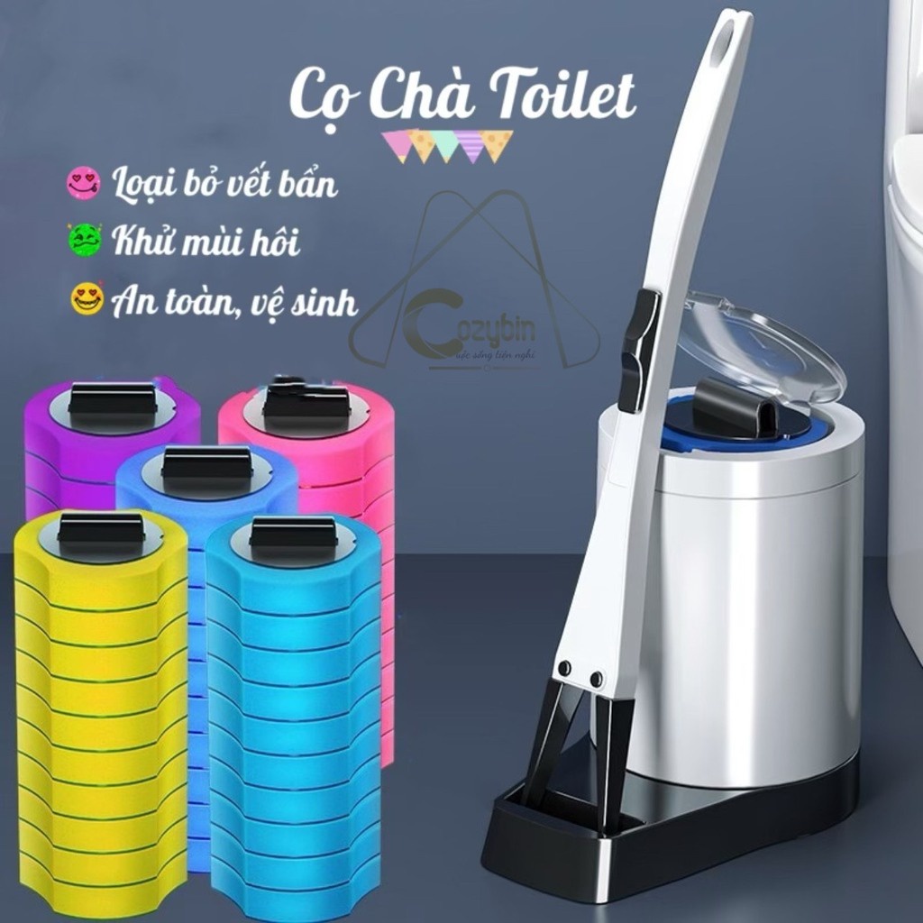 Cọ Bồn Cầu Toilet, Cọ Vệ Sinh Cao Cấp – Đầu Cọ Dùng Một Lần, Cây Gắp Tiện Dụng