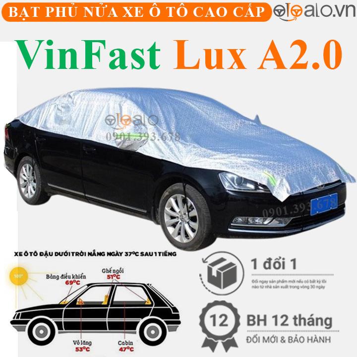 Bạt phủ nửa nóc xe VinFast Lux A2.0 vải dù 3 lớp