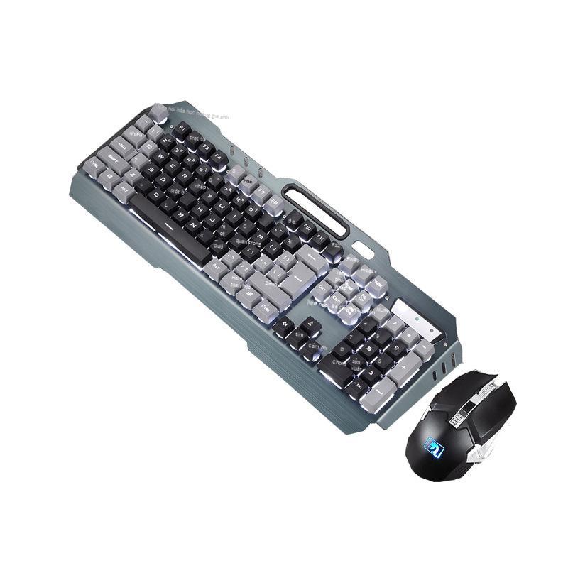 Giao hàng nhanh Bộ bàn phím và chuột sạc không dây Xinmeng 670 Bộ bàn phím chơi game máy tính