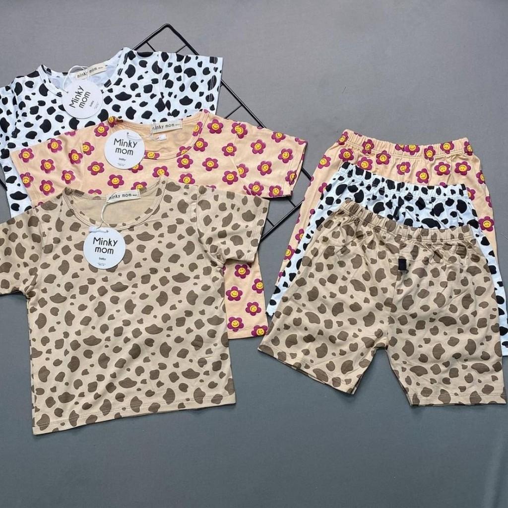 Bộ Cộc Tay Cho Bé Bộ Minky Mom Cộc Tay Chất Cotton 100% siêu mềm mịn thoáng mát