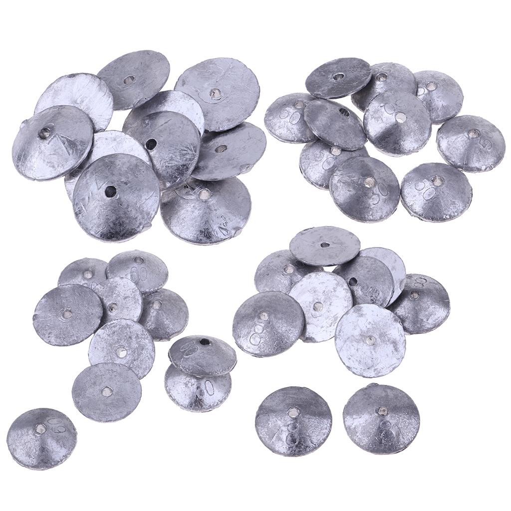 10Pcs/set Fishing Lead Weights Lead Fishing Sinker Weight for Any Waters 70g