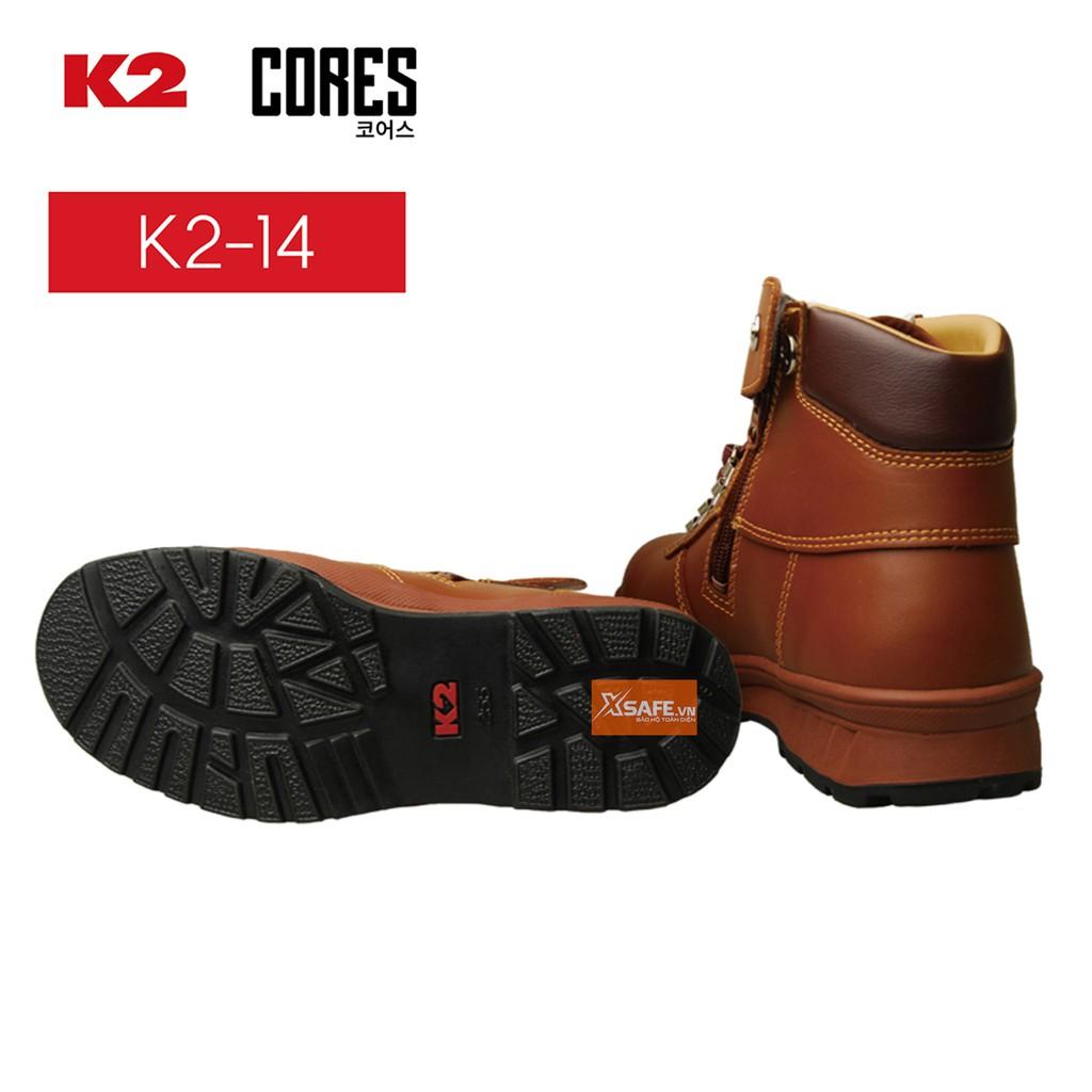 Giày bảo hộ K2-14 Giày bảo hộ lao động Hàn Quốc da bò thật chống nước, chống nứt gãy, độ bền cao, chính hãng K2 SAFETY