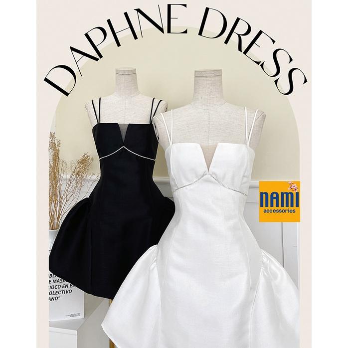 Đầm xoè phồng hai dây dáng A đính đá viền ngực tiệc tùng sang chảnh quyến rũ - ATNU042
