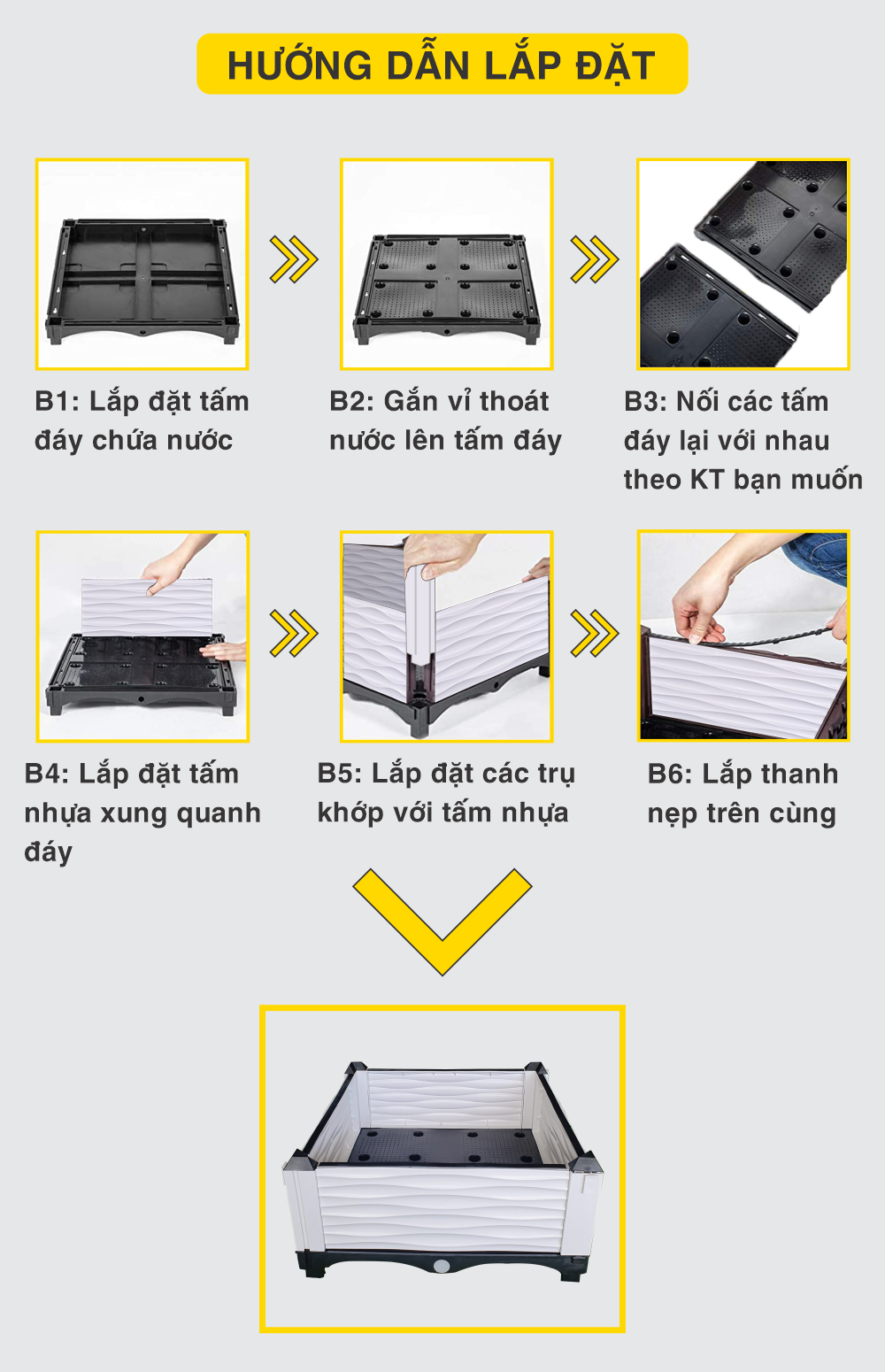 CHẬU GHÉP THÔNG MINH: Giải pháp trồng rau, hoa và cây cảnh đô thị - Phù hợp nhiều diện tích và không gian - Sang trọng - Hiệu quả - Độ bền cao - Nhiều lựa chọn: