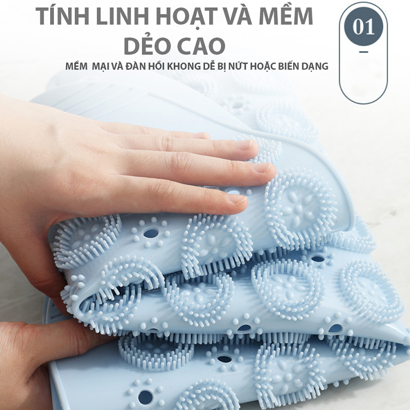 Thảm Lót Chân Nhà Tắm, Nhà Vệ Sinh Chống Trơn Trượt Kích Thước 55x55cm - NT001