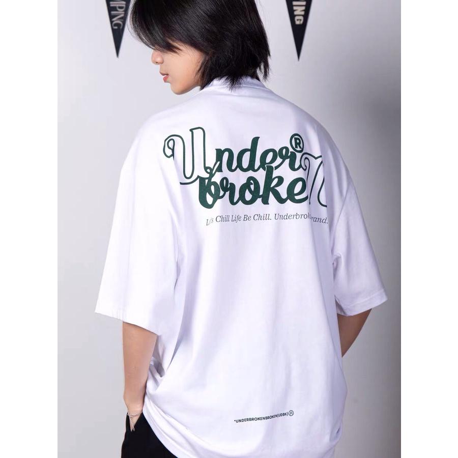 Áo thun phông rộng dài tay lỡ giấu quần nam nữ unisex UNDERBROKEN Xanh Lá 100% Cotton hàng Hottrend Kanimi