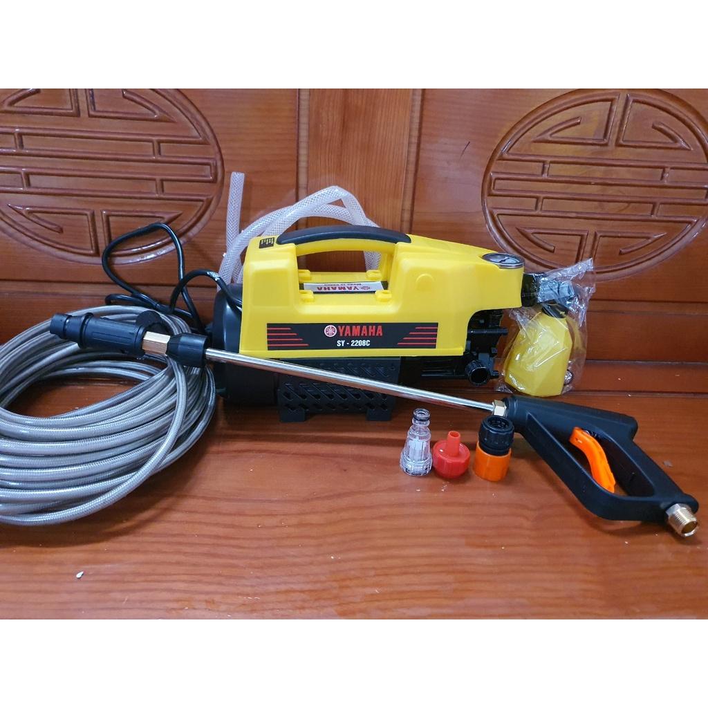 Máy rửa xe, áp lực cao Y.A.M.A.H.A SY 2208C, tưới cây, xịt rửa tự động, công suất 2.5kw, tặng kèm cần súng và bình bọt