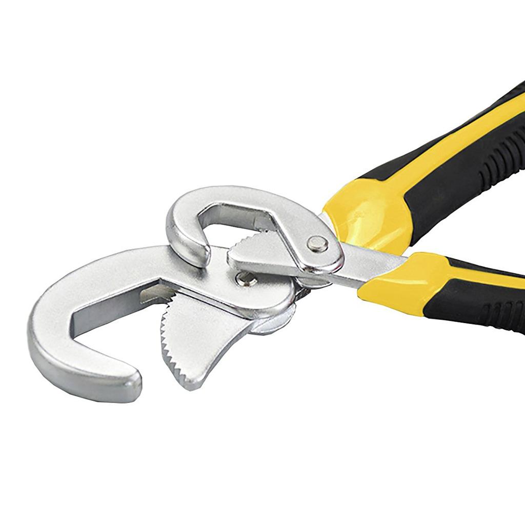 2PCS Multifunction Adjustable Universal Quick Snap'N Grip Wrench Tool Yellow